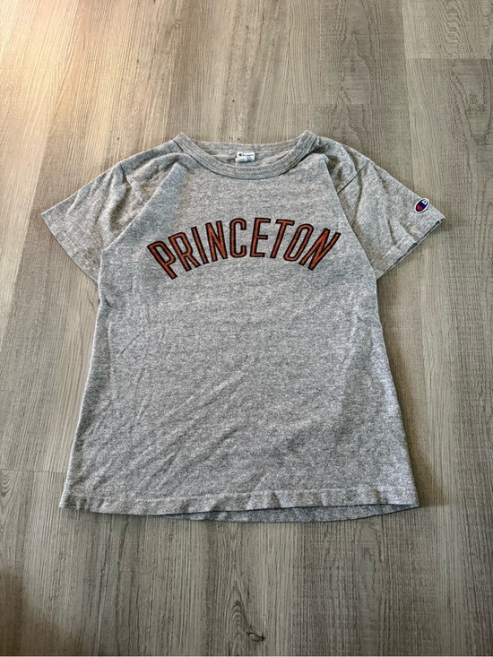 Champion Tops - Vintage single stitched 90s Champion Gray Crewneck with Orange Princeton varsity